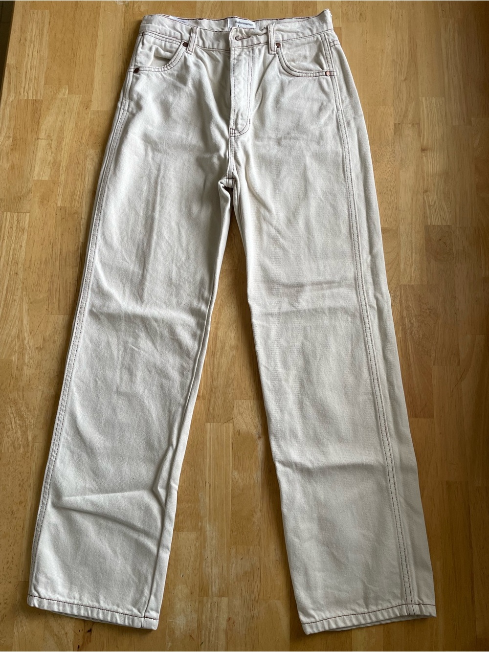 Reformation Cowboy High Rise Straight Jeans High Rise Straight Jeans in White